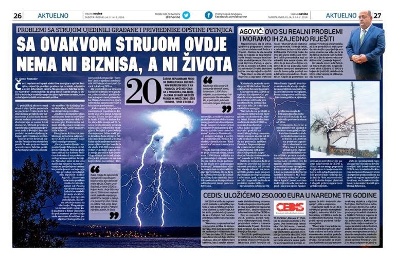 SA OVAKVOM STRUJOM OVDJE NEMA NI BIZNISA, A NI ŽIVOTA