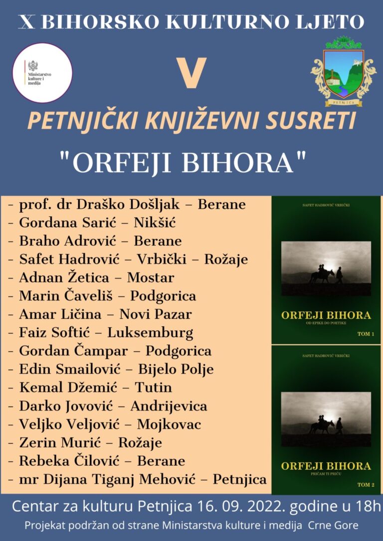 KNJIŽEVNI SUSRETI “ORFEJI BIHORA”