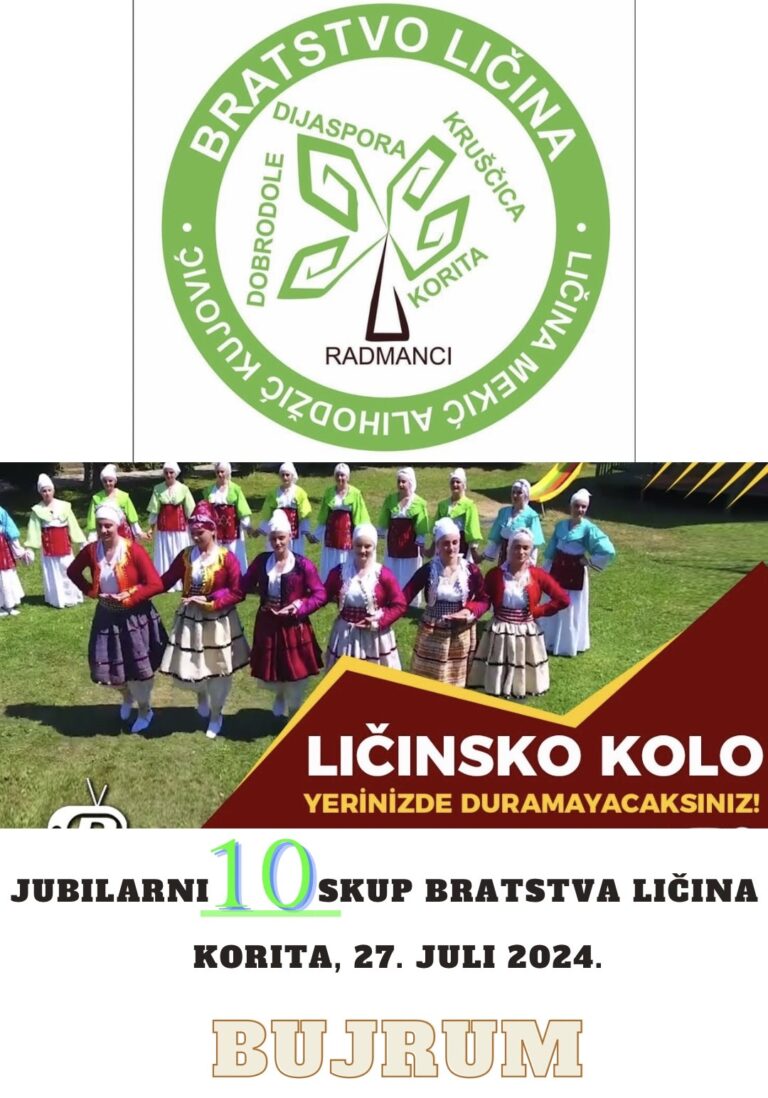 Deseti jubilarni skup bratstva Ličina u Koritima.