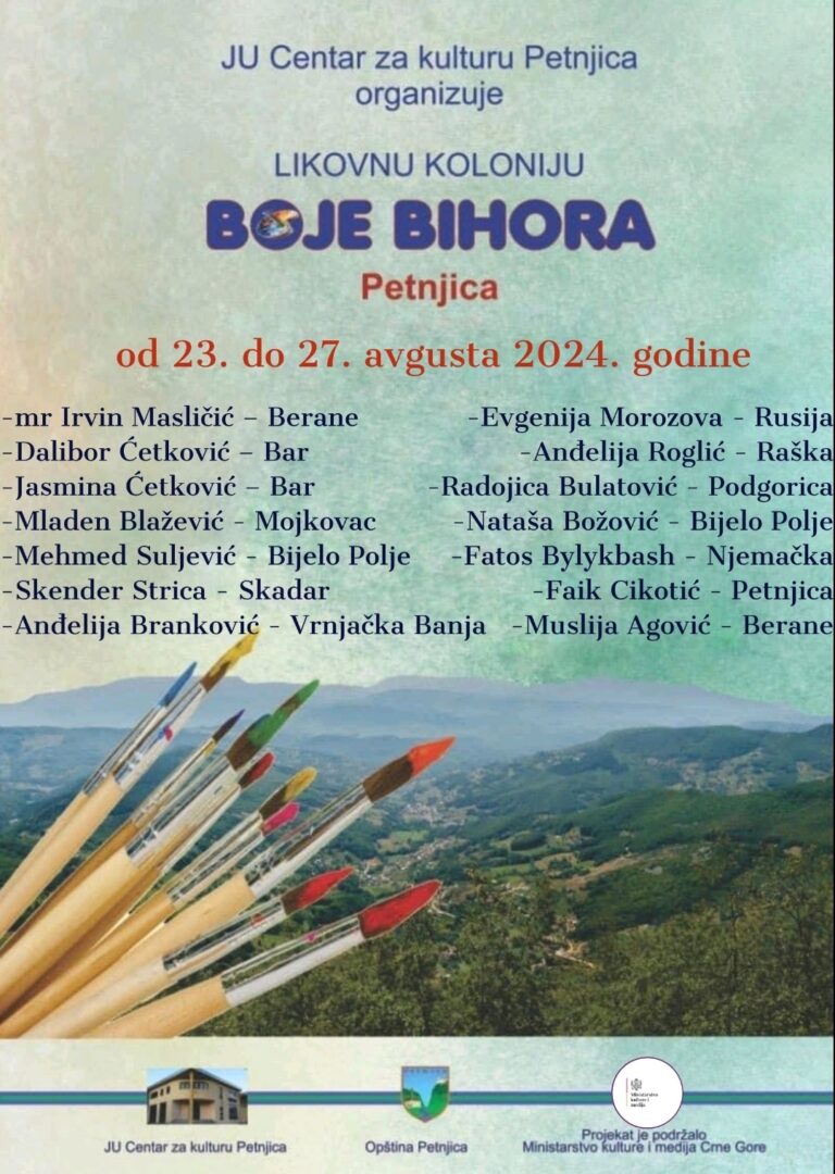 Centar za kulturu Petnjica, organizuje likovnu koloniju ,,Boje Bihora” 